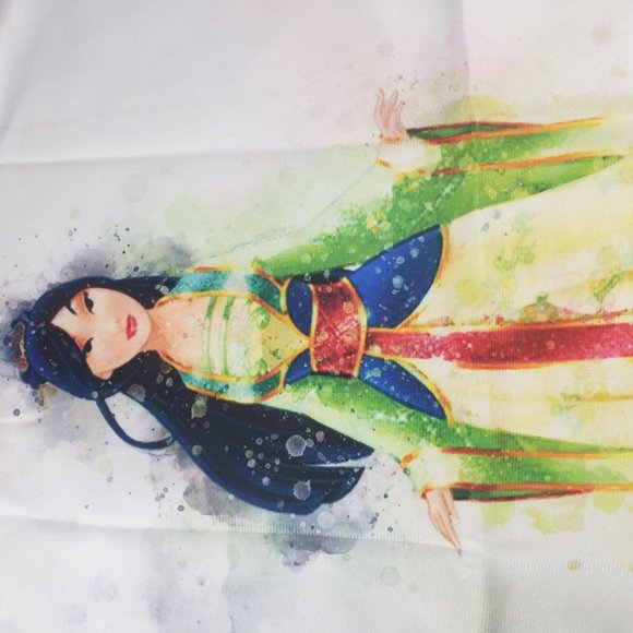 Mulan Princess Mouse Themed Home Decorative Throw White Pillowcase - Picture 4 of 12